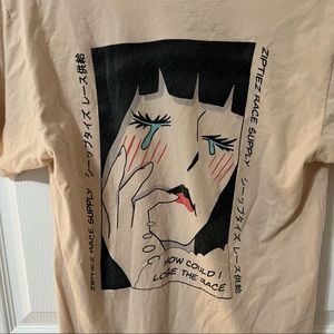 ziptiez race supply vintage crying girl t shirt